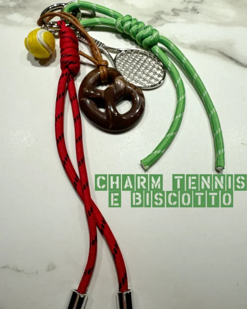 Sale Charm per borse tennis e biscotto Charm Per Borse