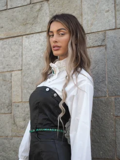 Sale Cintura verde smeraldo con strass Cinture