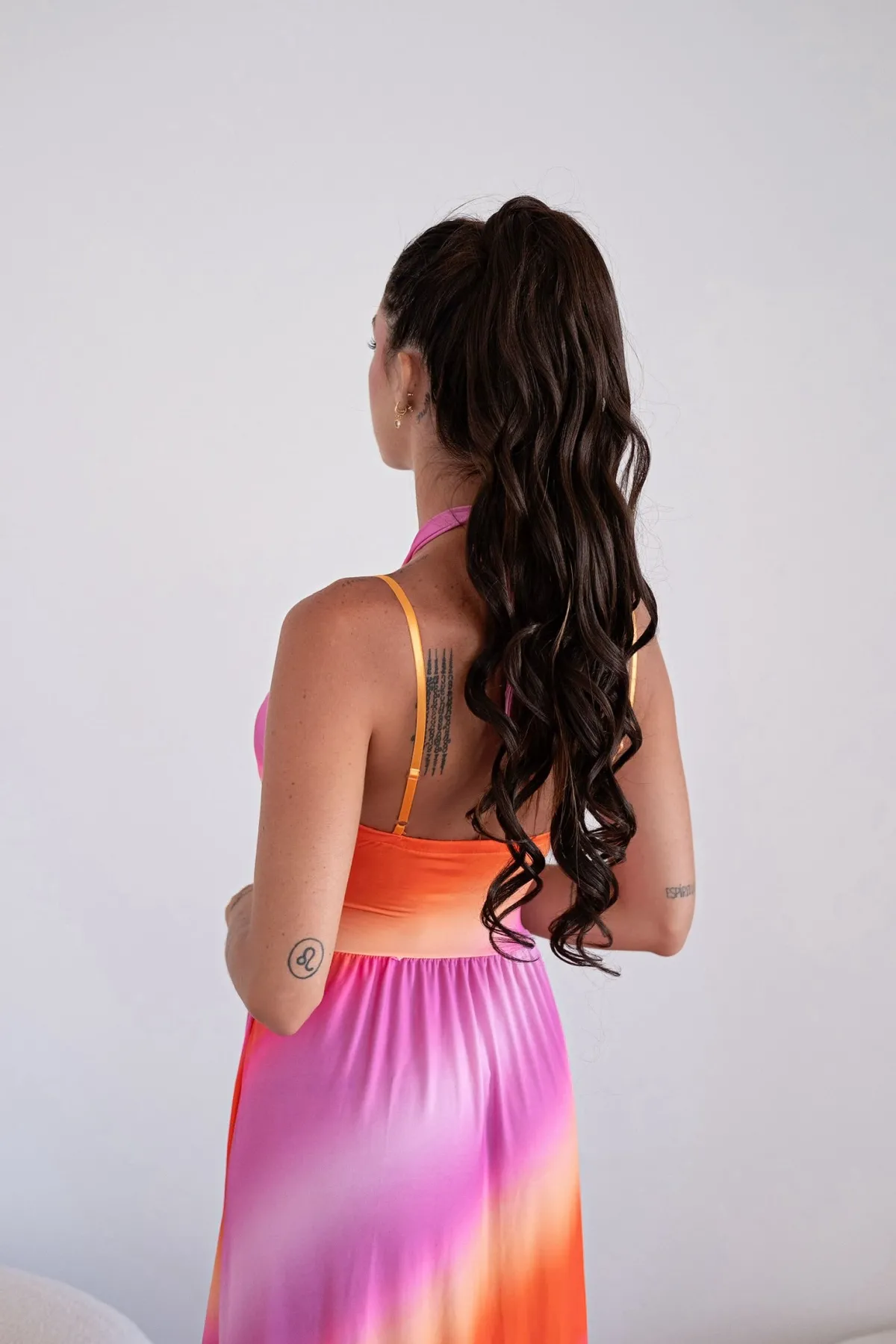 Clearance Coda #6 effetto mosso con Laccio Castano Naturale Code Basi Castane