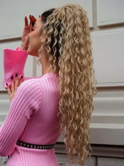 Online Coda #bionda K16 riccia con Coulisse Biondo Code Per Bionde