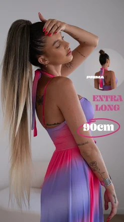 Fashion Coda extra long 90cm liscia con Coulisse vari colori Code Per Bionde