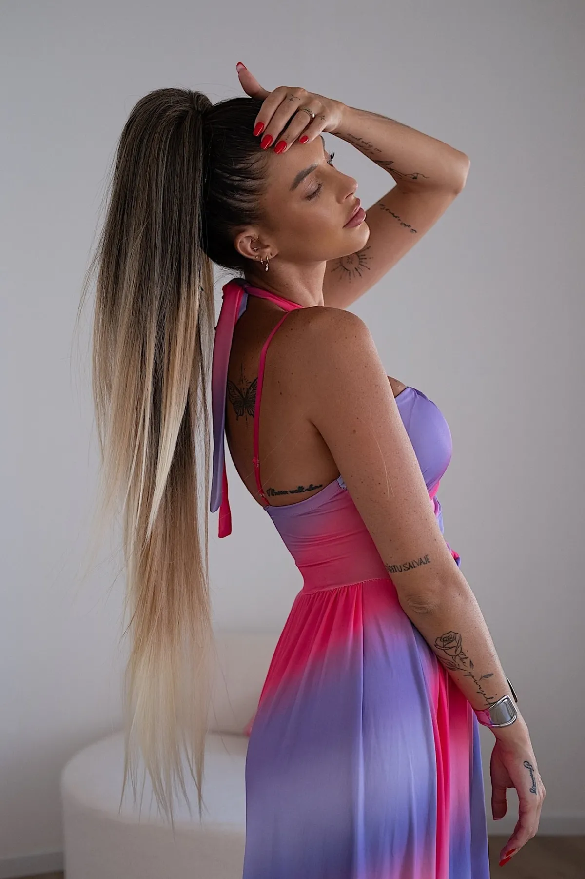 Fashion Coda extra long 90cm liscia con Coulisse vari colori Code Per Bionde