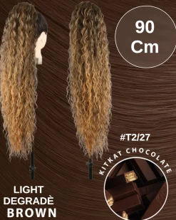 Sale Coda extra long 90cm Riccia con Coulisse vari colori Code Per Bionde|Code Basi Castane