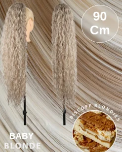 Sale Coda extra long 90cm Riccia con Coulisse vari colori Code Per Bionde|Code Basi Castane
