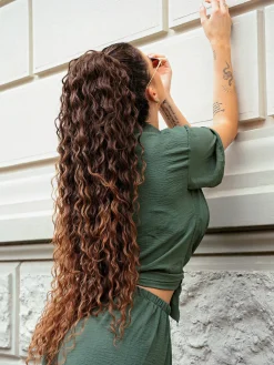Sale Coda extra long 90cm Riccia con Coulisse vari colori Code Per Bionde|Code Basi Castane