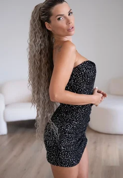 Sale Coda extra long 90cm Riccia con Coulisse vari colori Code Per Bionde|Code Basi Castane