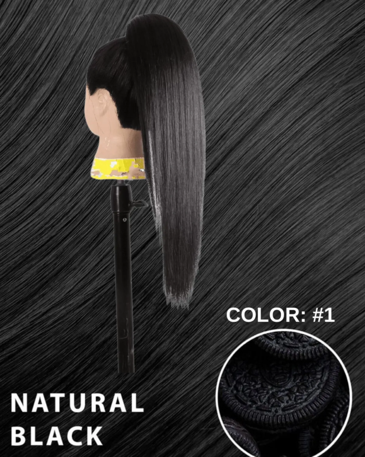Hot Coda liscia 50cm con Coulisse vari colori Code Basi Nere|Code Per Bionde