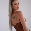 New Coda liscia con Coulisse Baby Blonde Code Per Bionde