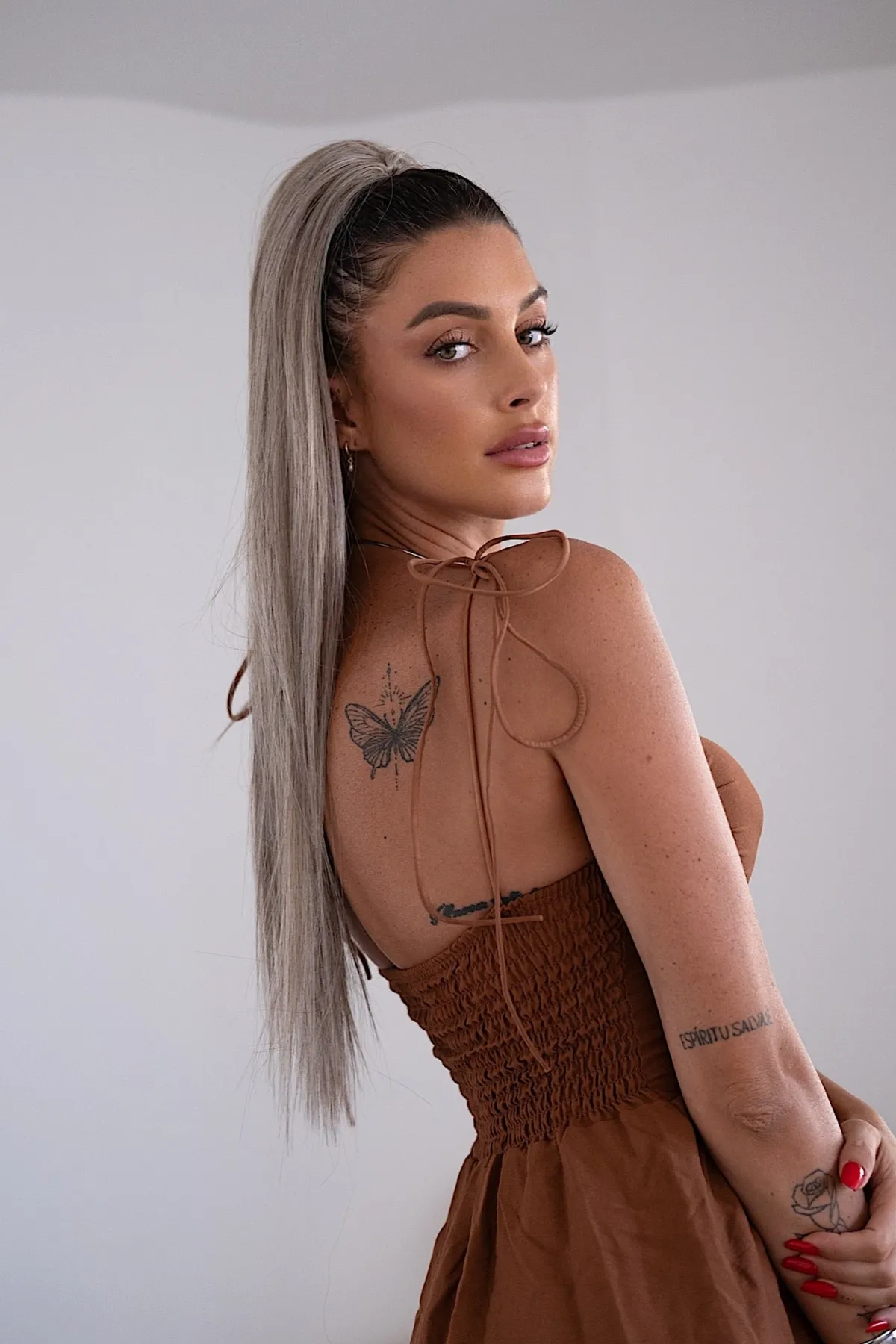 New Coda liscia con Coulisse Baby Blonde Code Per Bionde