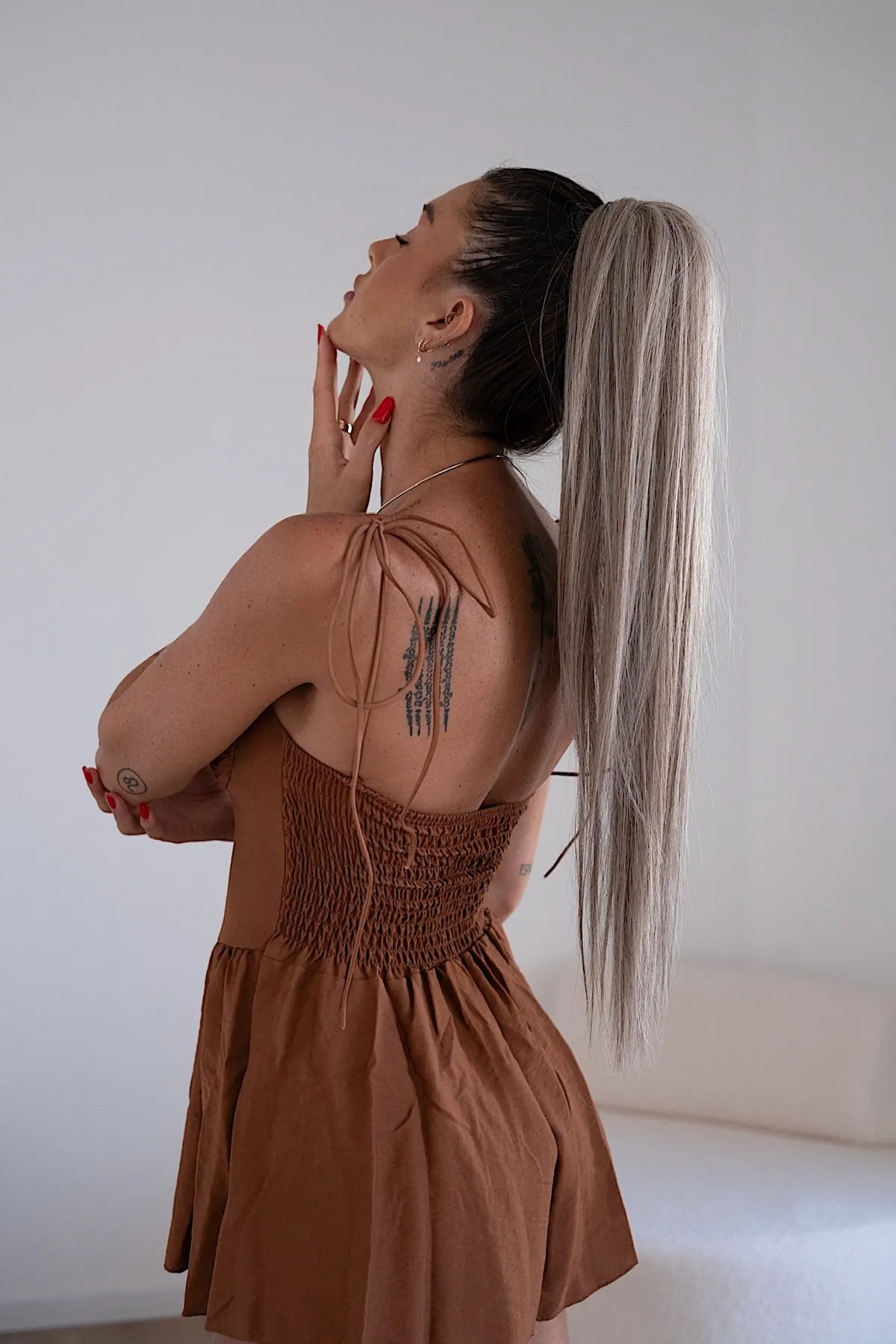 New Coda liscia con Coulisse Baby Blonde Code Per Bionde