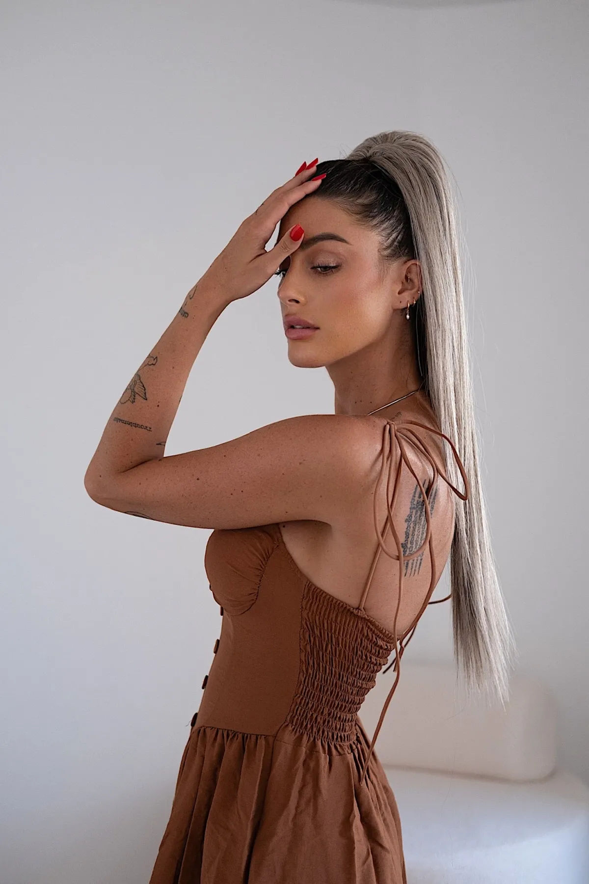 New Coda liscia con Coulisse Baby Blonde Code Per Bionde