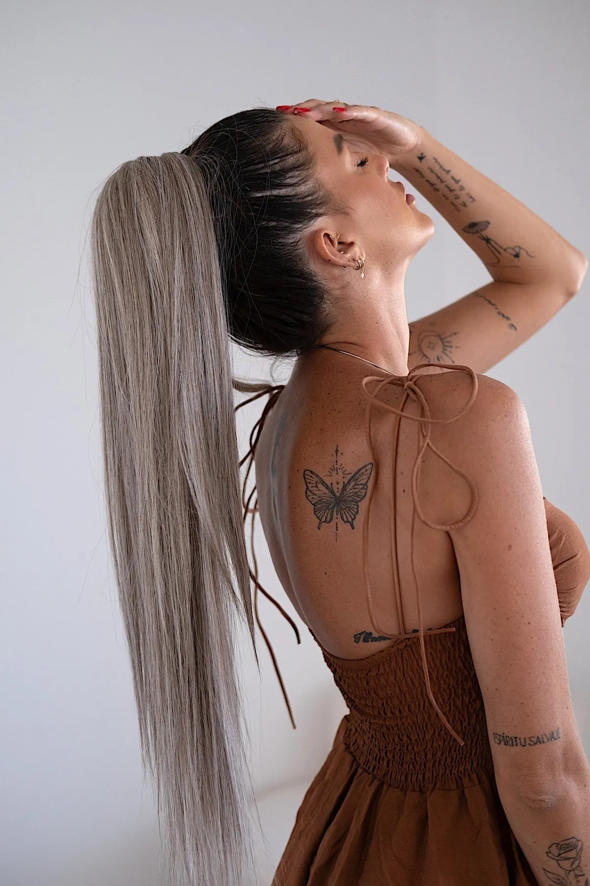 New Coda liscia con Coulisse Baby Blonde Code Per Bionde