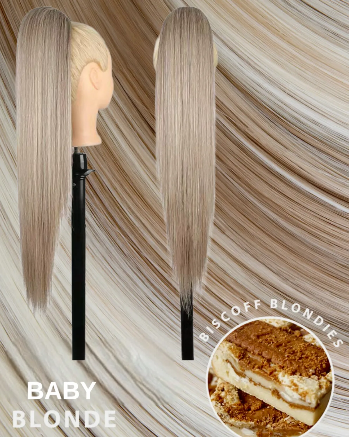 New Coda liscia con Coulisse Baby Blonde Code Per Bionde