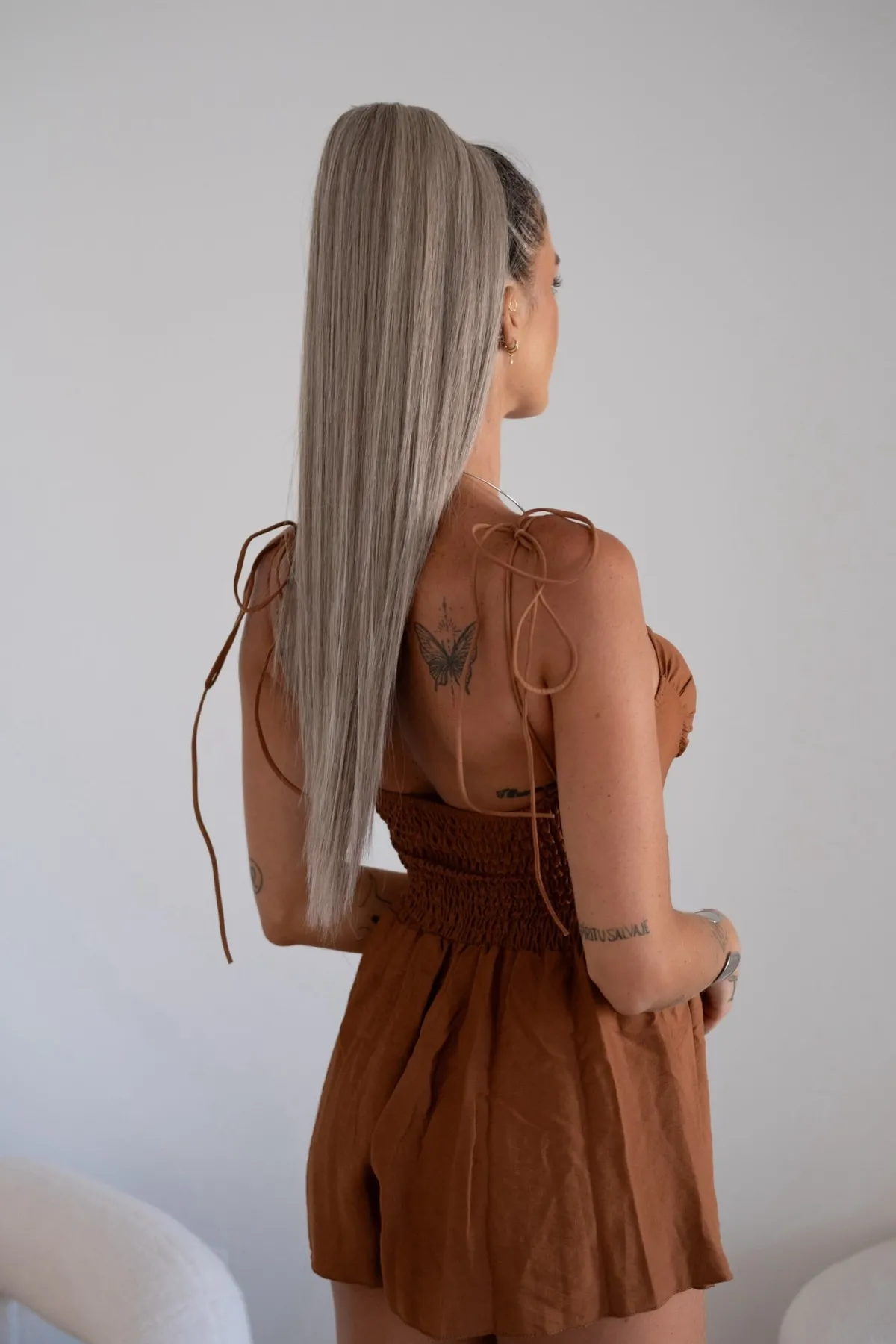 New Coda liscia con Coulisse Baby Blonde Code Per Bionde