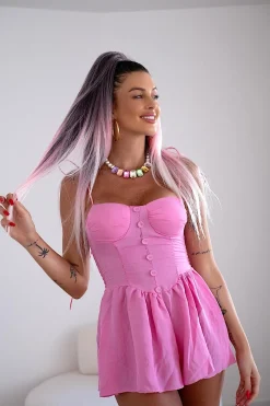 Outlet Coda liscia con Coulisse Rosa Degradè Code Basi Nere