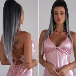 Discount Coda liscia con Coulisse Nero/Grigio Degradè Code Basi Nere