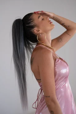 Discount Coda liscia con Coulisse Nero/Grigio Degradè Code Basi Nere