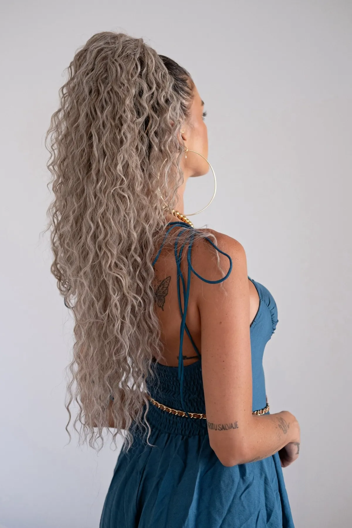 Clearance Coda riccia con Coulisse Baby Blonde Code Per Bionde