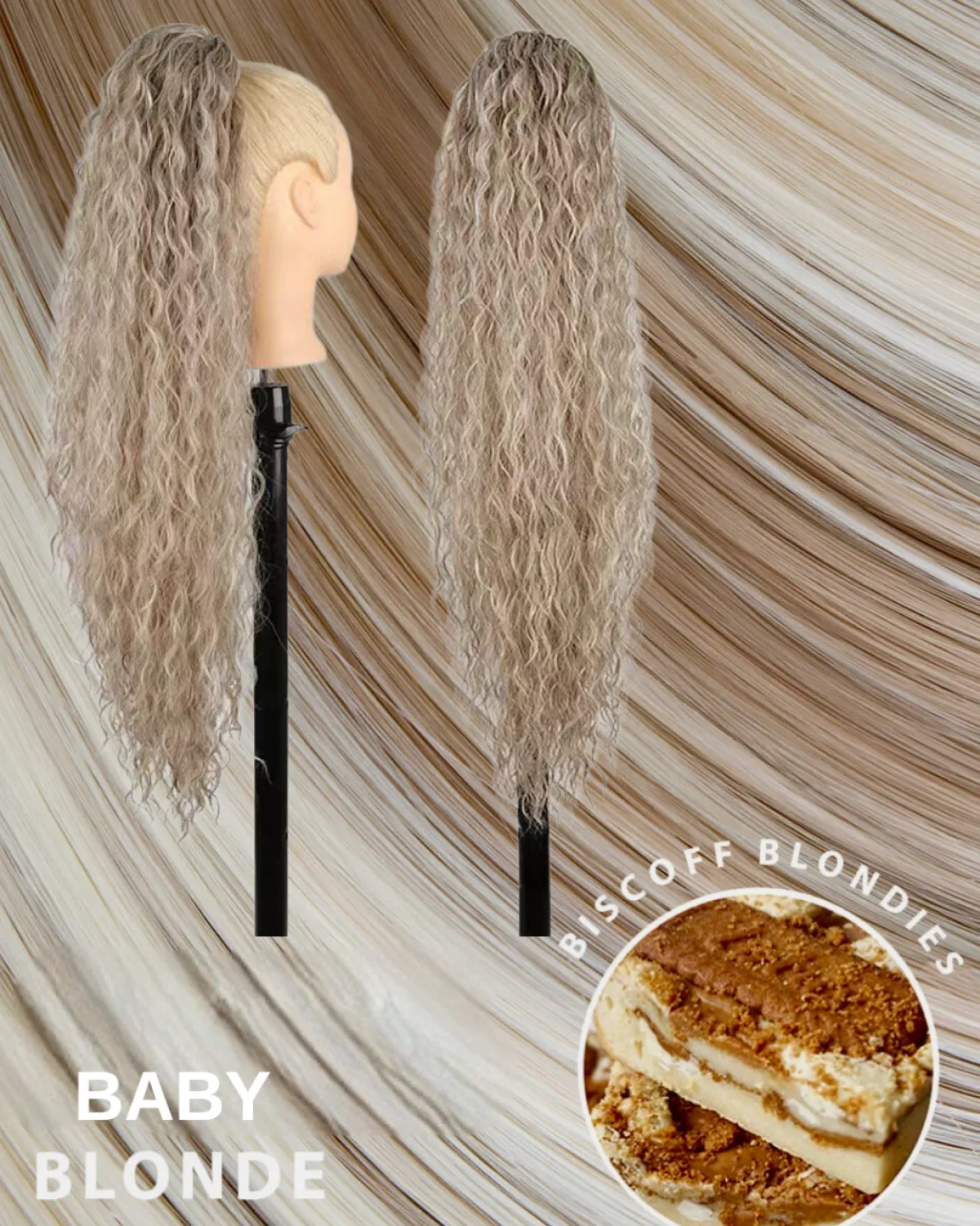 Clearance Coda riccia con Coulisse Baby Blonde Code Per Bionde