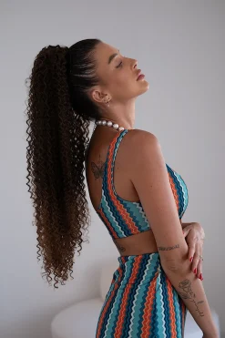Fashion Coda Riccio afro con coulisse vari colori Code Per Bionde