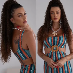 Fashion Coda Riccio afro con coulisse vari colori Code Per Bionde
