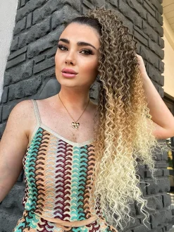 Fashion Coda Riccio afro con coulisse vari colori Code Per Bionde