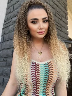 Fashion Coda Riccio afro con coulisse vari colori Code Per Bionde