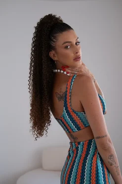 Fashion Coda Riccio afro con coulisse vari colori Code Per Bionde