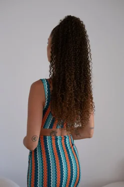 New Coda #t2/30 Riccio afro con coulisse castano degradè Code Basi Castane