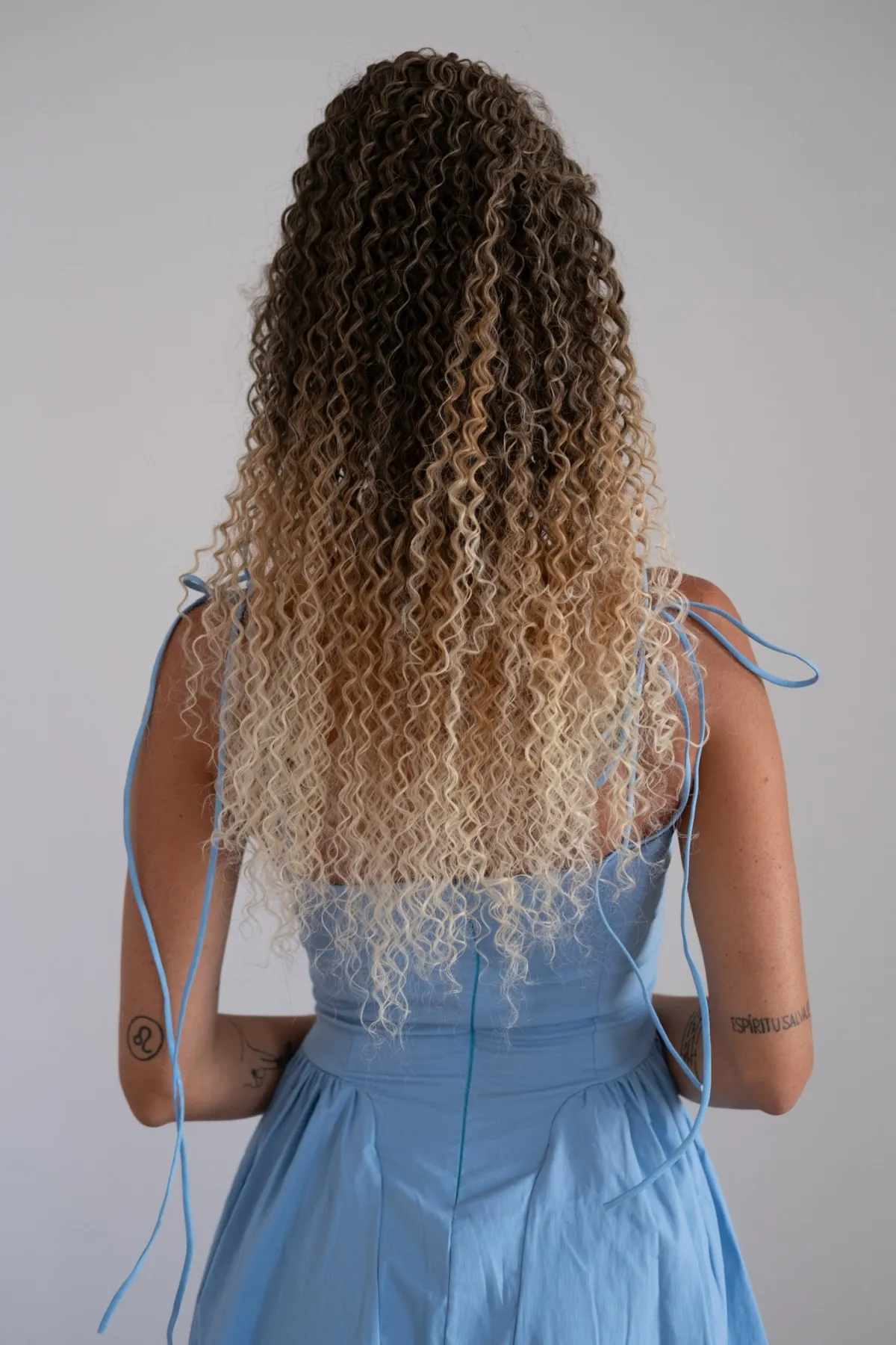 Sale Coda #t2/27/613 Riccio afro con coulisse bionda degradè Code Per Bionde|Code Basi Castane