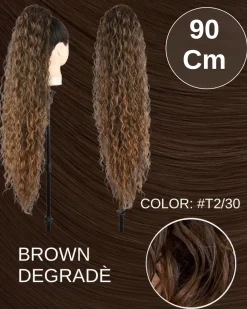 New Coda #T1b/30 riccia con Coulisse Castano Degradè 90cm Code Basi Castane