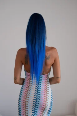 Fashion Coda #t1b/blu liscia con Coulisse Nero/Blu Degradè Code Basi Nere