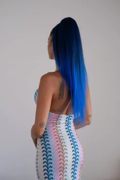 Fashion Coda #t1b/blu liscia con Coulisse Nero/Blu Degradè Code Basi Nere