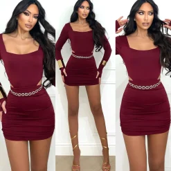 Clearance Completo body e gonna bordeaux Completi & Tute