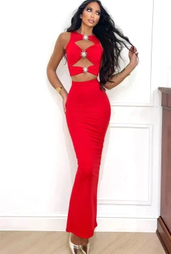Discount Completo Cut-Out con sole rosso Completi & Tute