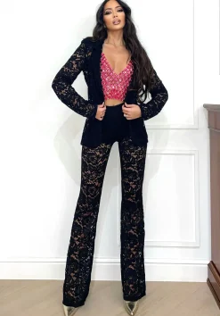 Outlet Completo giacca e pantalone in pizzo Completi & Tute