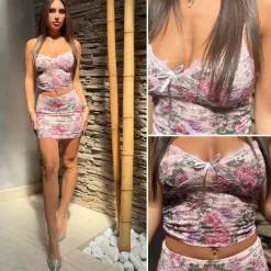 Hot Completo Lace Garden Rosa Floreale Completi & Tute