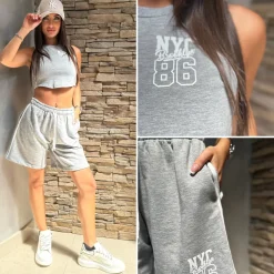 Sale Completo NYC Brooklyn 86 Grigio Melange Completi & Tute