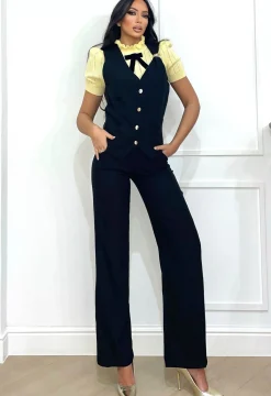 Clearance Completo smanicato e pantalone nero Completi & Tute