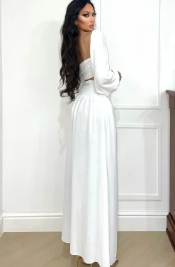 Discount Completo top e gonna con gioiello bianco Completi & Tute