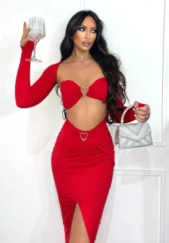 Discount Completo top gonna e coprispalla rosso Completi & Tute