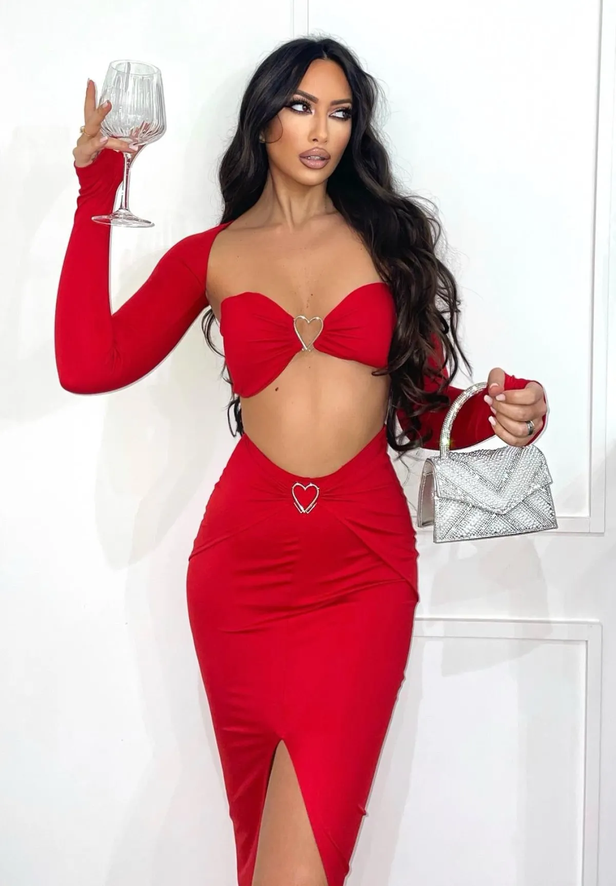 Discount Completo top gonna e coprispalla rosso Completi & Tute
