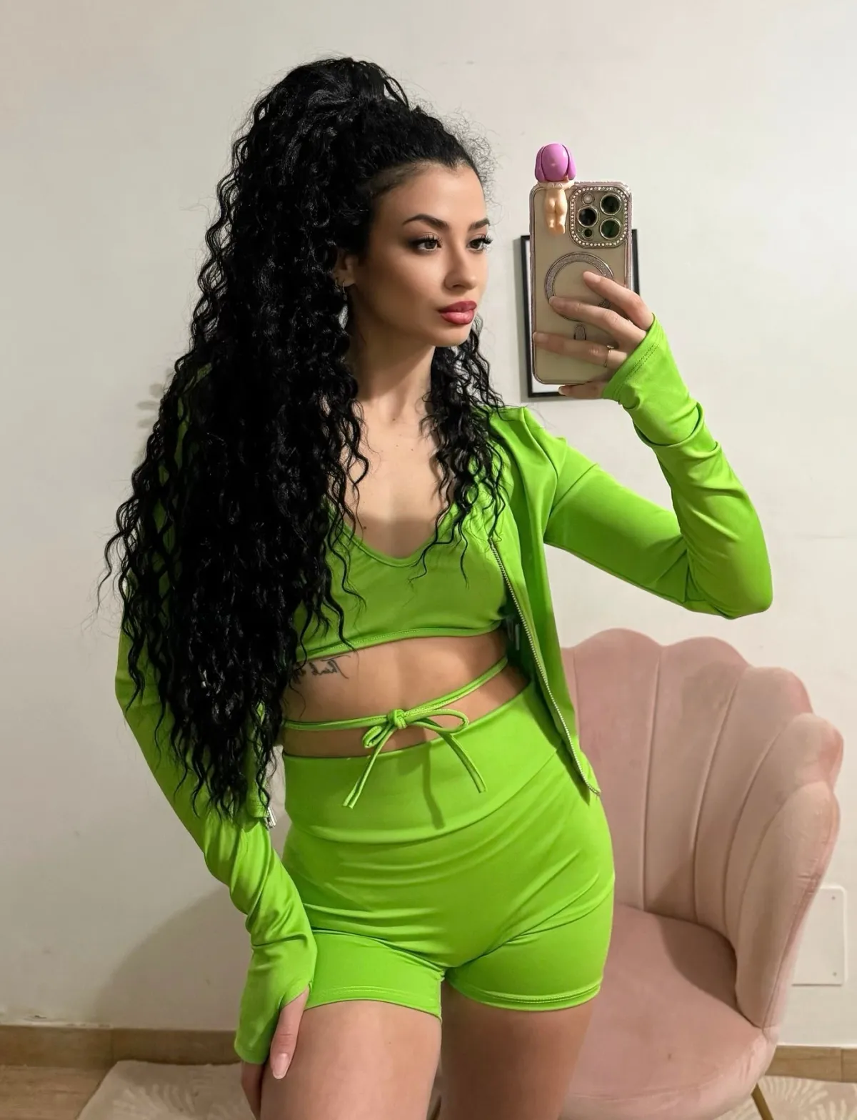 Hot Completo tre pezzi sportif verde fluo Completi & Tute