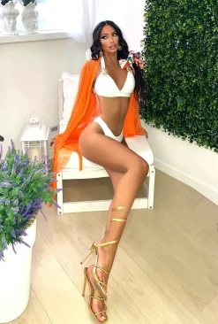 New Copricostume in velo arancio Bikini|Bikini