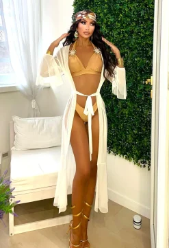 Outlet Copricostume in velo bianco Bikini|Bikini
