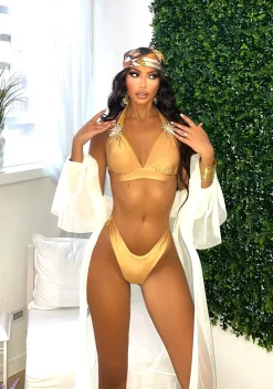 Outlet Copricostume in velo bianco Bikini|Bikini