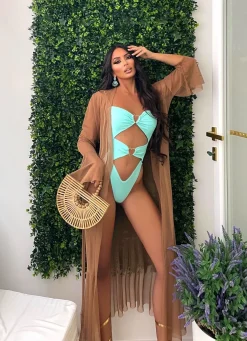 Online Copricostume in velo cioccolato Bikini|Bikini