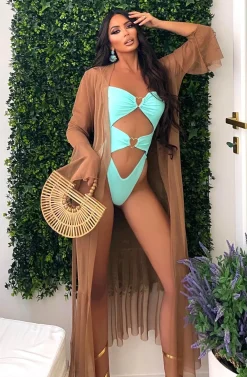 Online Copricostume in velo cioccolato Bikini|Bikini