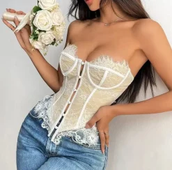 Hot Corpino con pizzo Bluse & Top
