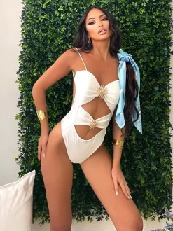 Hot Costume intero con sole bianco Bikini|Bikini